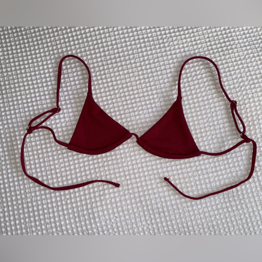 Red Triangle Bikini Top